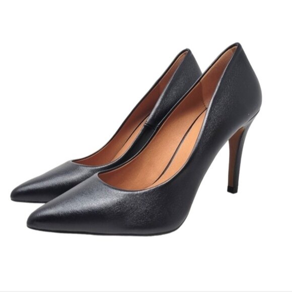 AllKind Shoes - AllKind | Vegan Point Toe Classic Pump Heels Black